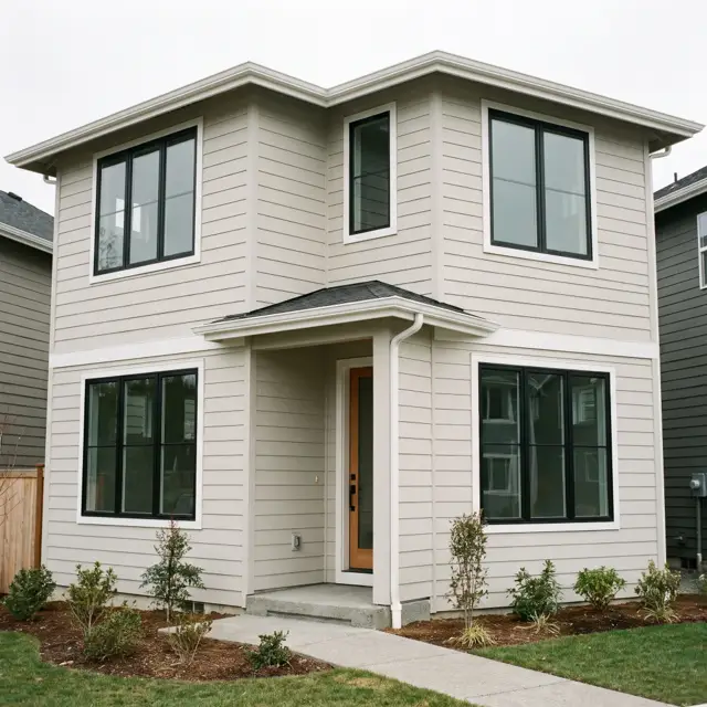 Modern fiber-cement siding on a home